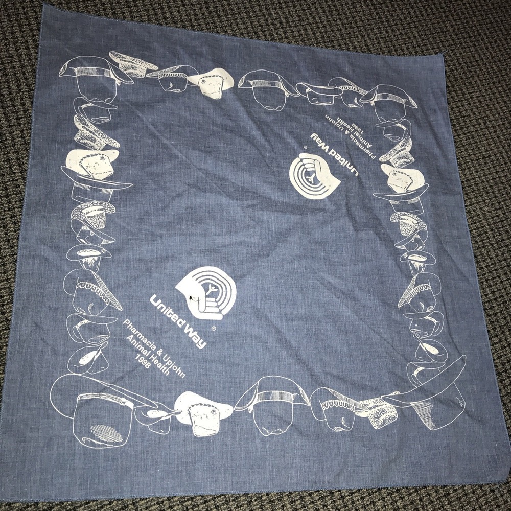 United Way Pharmacia & Upjohn‎ Animal Health 1998 Scarf Handkerchief